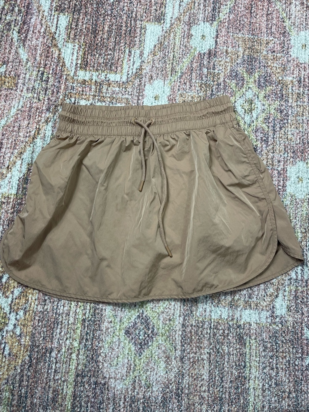 Aerie Offline Drawstring Nylon Mini Skirt Size Medium